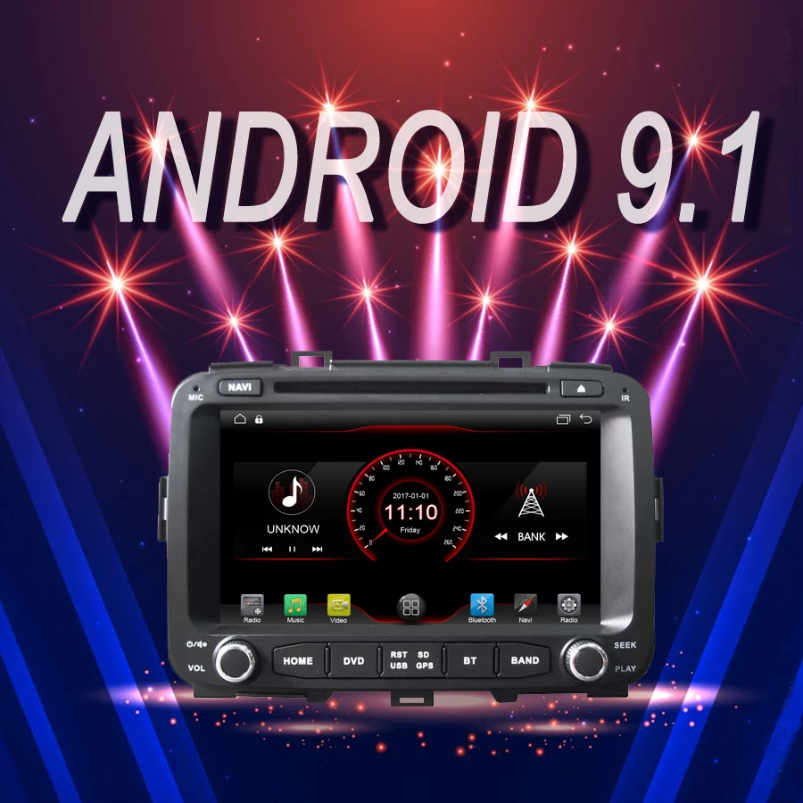 Автомобильный мультимедийный плеер Android 9 1 GPS Bluetooth стерео подходит для KIA CARENS Rondo