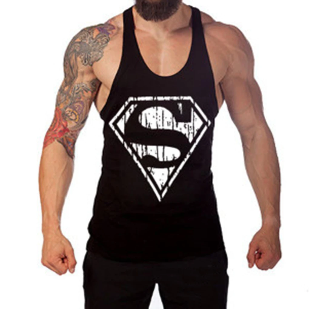 Men Singlets Jersey Slim Fit Cotton Low Cut Tank Tops Male Bodybuilding