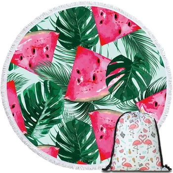

Pineapple Watermelon Printing Beach Towel with Tassel Home Decorative Casual Wall Tapestry Couch Bed Knee Blanket