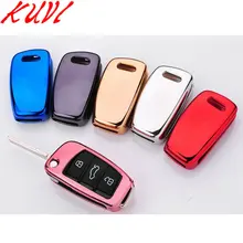 Tpu estilo do carro macio tpu auto chave capa de proteção caso para audi c6 a7 a8 r8 a1 a3 a4 a5 q7 a6 c5 carro titular escudo-estilo