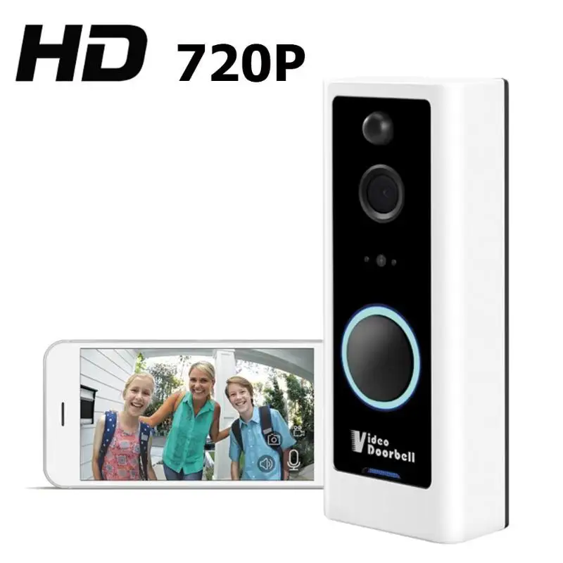 D168 720/1080 P Wifi умный дверной звонок PIR двухсторонний аудио домофон 2,4G Wi-Fi IPX6 Водонепроницаемый беспроводной дверной звонок