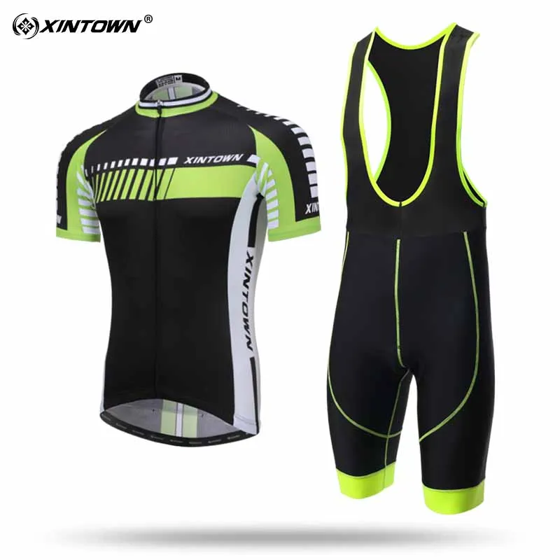 

XINTOWN Breathable Anti-Sweat Short Sleeve Cycling Sets Clothes Jerseys Bib Shorts Bike Ropa Ciclismo Bicycle Jersey XINGJIE