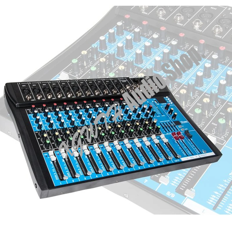 12 каналов Bluetooth USB DJ Mixer 16 DSP цифровые эффектов микрофон Звуковой микшерный пульт