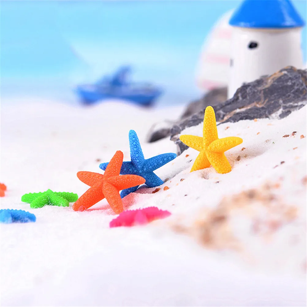 6pcs/lot Tablet Micro Landscape Nautical Decoration Natural 5 Colors sea star Starfish Shells Mini Crafts 3*3cm