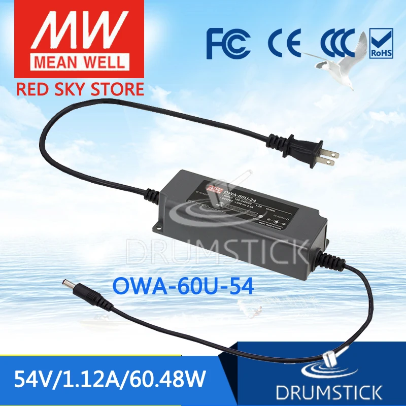 

MEAN WELL OWA-60U-54 54V 1.12A meanwell OWA-60U 54V 60.48W Single Output Moistureproof Adaptor