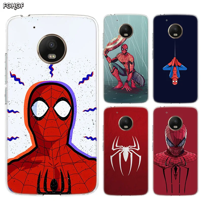 

Red Spiderman Silicone Hull Shell Back Case For Motorola MOTO G7 G5 G5S G6 E4 E5 Plus G4 Play Riverdale Cover