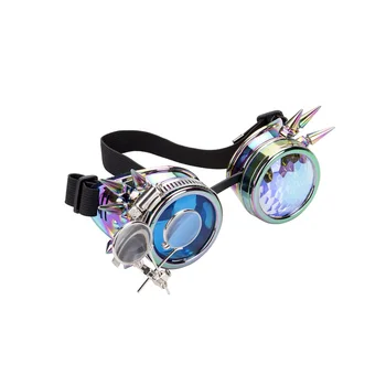 Kaleidoscope Two Colors Lenses Glasses Rave Festival Party EDM Sunglasses Diffracted Lens Steampunk Goggles 3