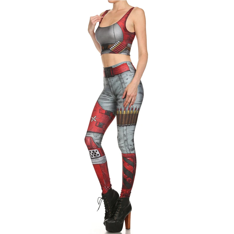 Горячая Распродажа супер герой Дэдпул женские леггинсы для фитнеса сексуальные штаны Звездные войны косплей цифровая печать женские леггинсы - Цвет: Коричневый