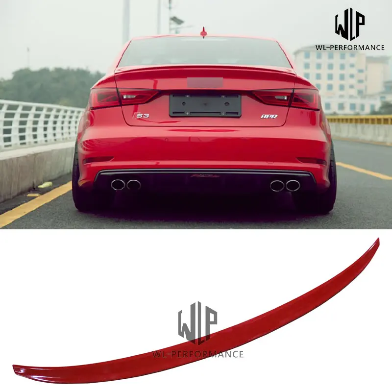 

A3 Sedan ABS Rear Spoiler Wings Car Styling For Audi A3 Bumper Sportback Car Body Kit 2013-UP