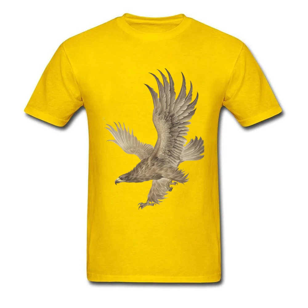 100% Cotton Men Short Sleeve Mongolia Eagle T Shirts Gift Tees Fashionable Normal O Neck Tshirts Top Quality Mongolia Eagle yellow