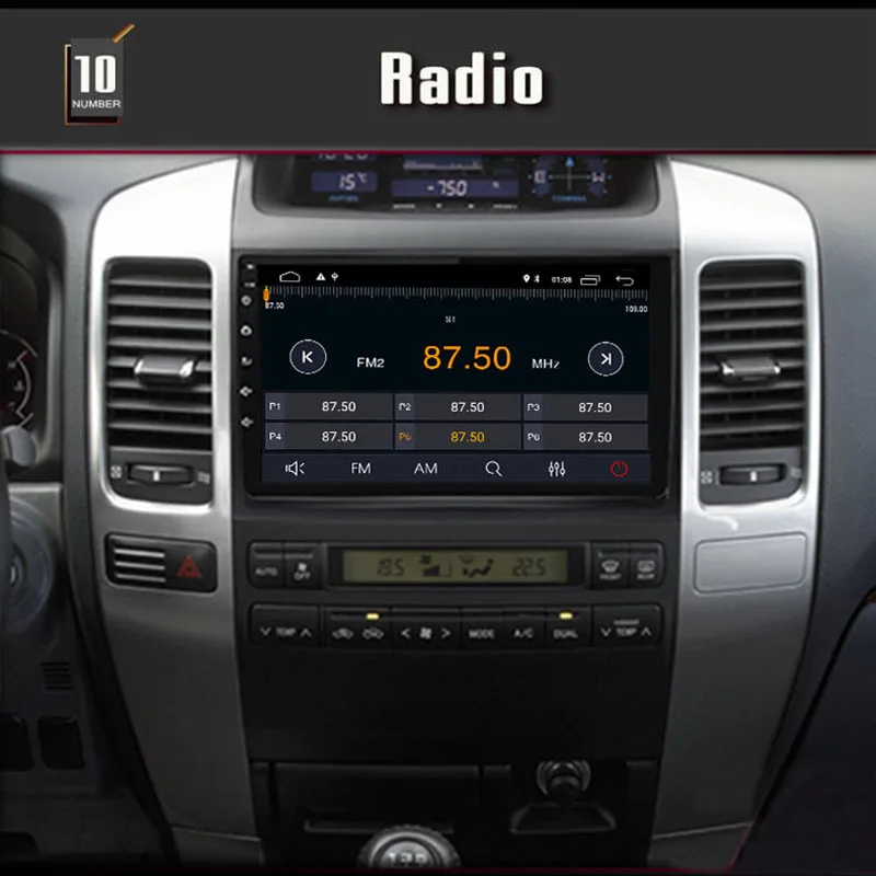 Best Pure Android 9.0 Car DVD Player for for Toyota Prado 120 2004-2009 Capacitive screen 2 din 9 inch on the dvd car dashboard 5 Best Pure Android 9.0 Car DVD Player for for Toyota Prado 120 2004-2009 Capacitive screen 2 din 9 inch on the dvd car dashboard 5