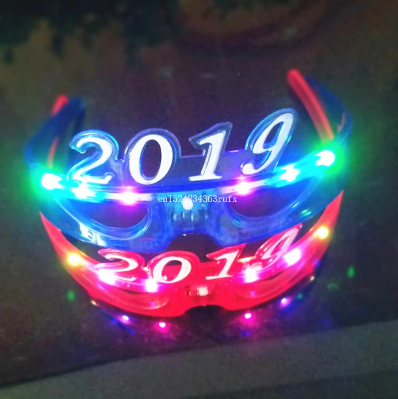 300 шт. новогодние флэш очки вечерние 2019 светодиодный|Сверкающие товары для