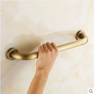 

High Quality 40 cm brass bathroom armrest handle antique strong bathtub armrest handrail Grab Bars Hand Safety bar