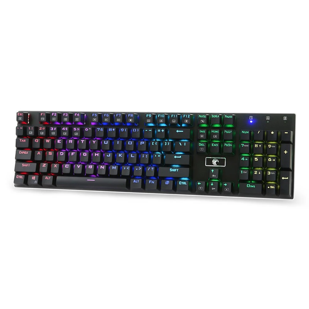 

Z-88 RGB Backlit 104 Keys Mechanical Gaming Keyboard with Blue Switches DIY - Replaceable Switches - Black