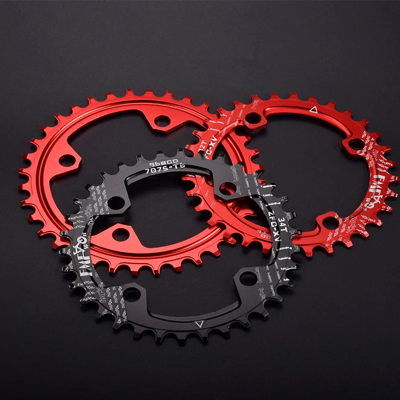 

96BCD Bicycle Chainring 32/34/36T Circular MTB Bike Crankset Plate Bike Crank Chainwheel Bicycle Crank Chainwheel