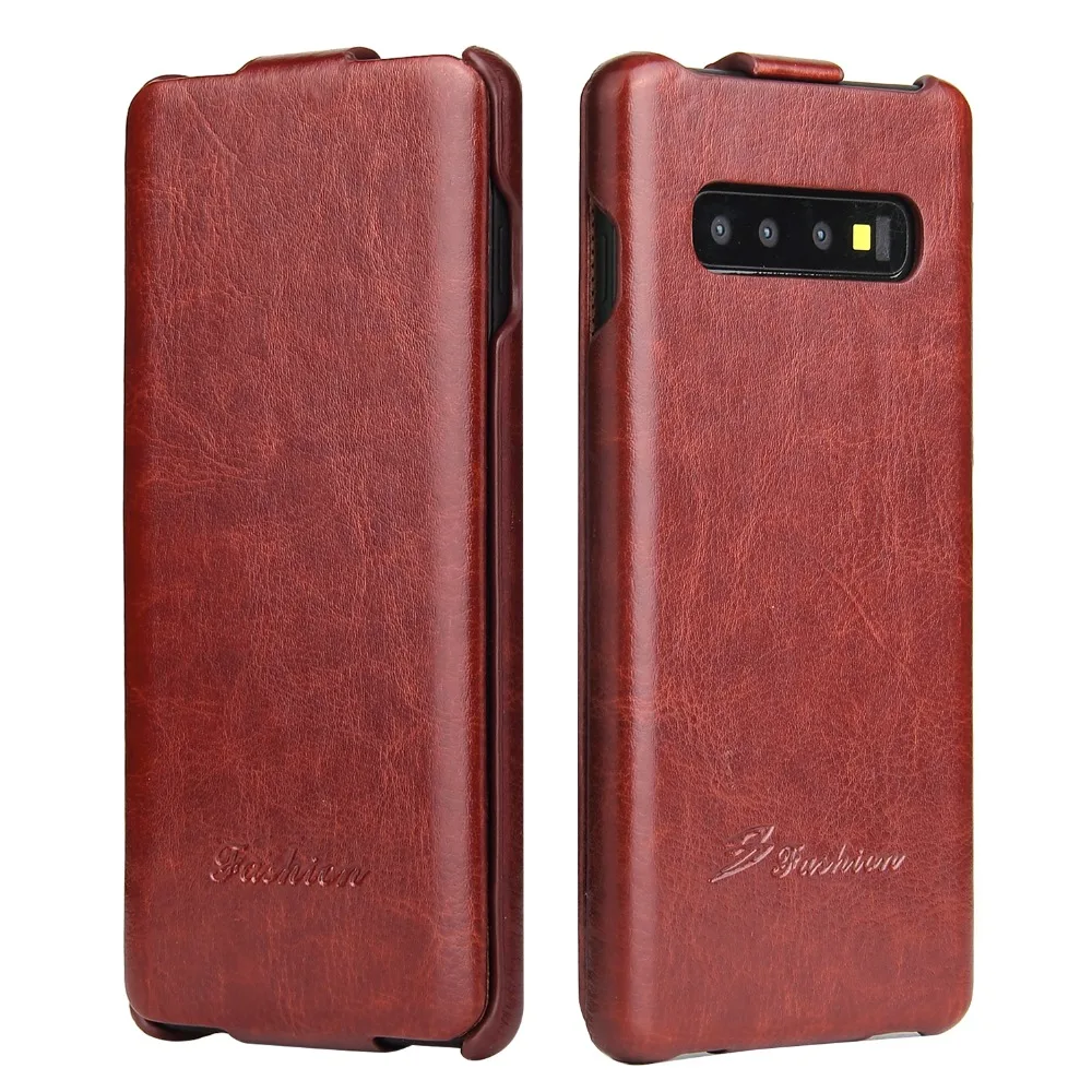 

Luxury Retro R64 Pu Leather Flip Case For Samsung Galaxy S10 S8 Plus S9 Note 8 Vertical Phone Cover