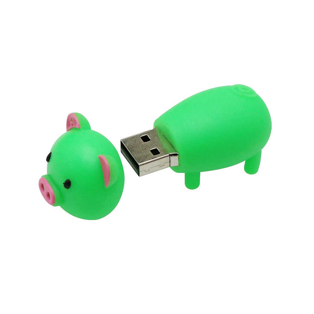 Флеш-накопитель Prive Cartoon Pink Pig, 4 ГБ, 8 ГБ, 16 ГБ, 32 ГБ, 64 ГБ, Usb флеш-накопитель, USB 2,0, флеш-карта памяти, 128 ГБ, диск на ключ, подарок