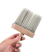 Деревянная ручка для стрижки волос, парикмахерские ножницы для укладки волос салон волос на шее Duster Чистый щетка для очистки парикмахеров режущие инструменты