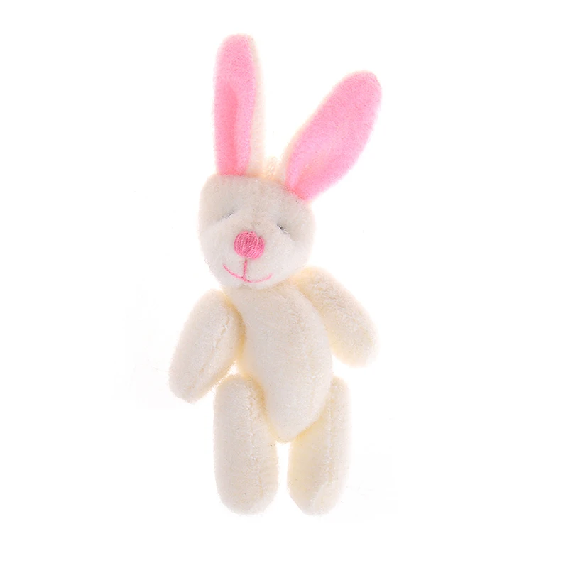 1 шт. 6 см мягкий мини-соединение кролик кулон плюшевый кролик для брелок букет игрушка кукла DIY украшения подарки 3 цвета