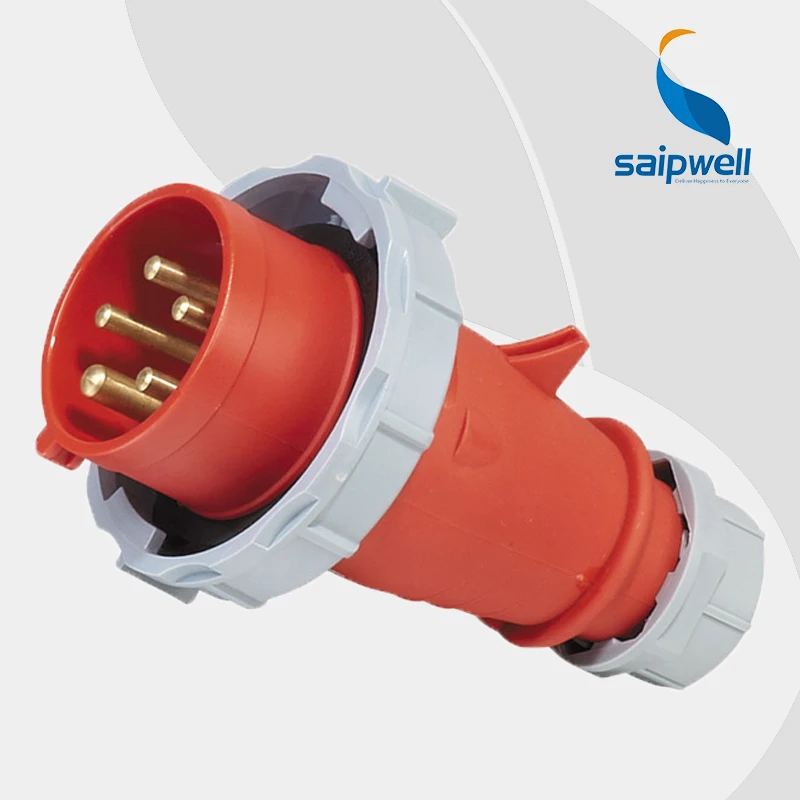 

16A 400V 5P (3P+N+E) weatherproof 16 amp cee industrial plug EN / IEC 60309-2 4 pin outdoor IP67 Splash Proof SP288