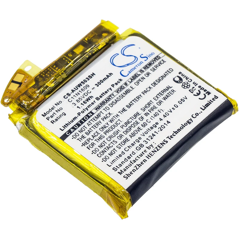 

Cameron Sino Upgrade For Asus 0B200-02260000,C11N1609 Smartwatch Battery Li-Polymer 300mAh / 1.16Wh