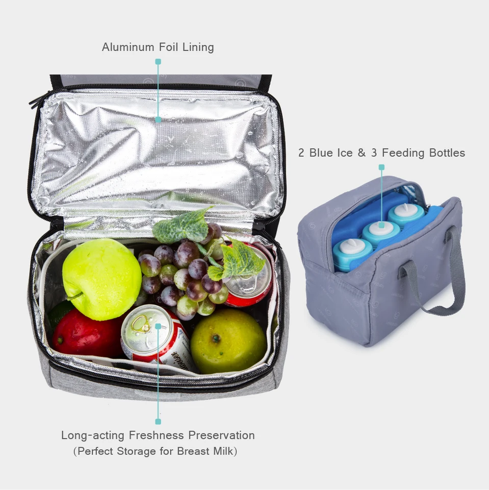 lekebaby breast milk cooler bag