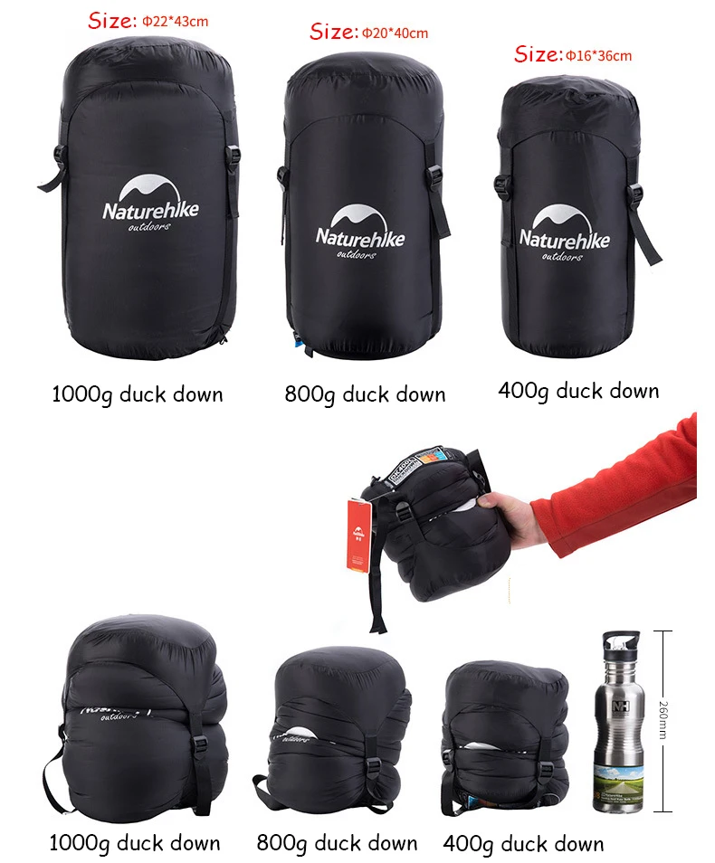 Saco de Dormir Múmia ao ar Naturehike Livre Super Leve Inverno Nh15d800 k 5 Cheap Sacos de dormir