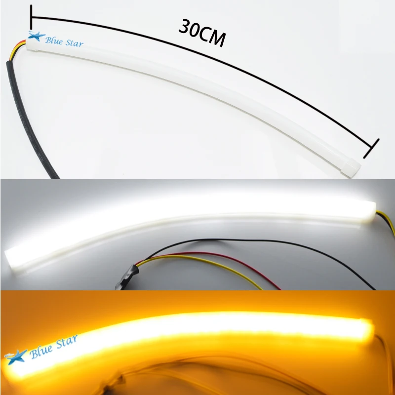 

1pcs 30cm Flexible Strip Tube Angel Eye fog lights DRL LED Daytime Running Head Headlight Light