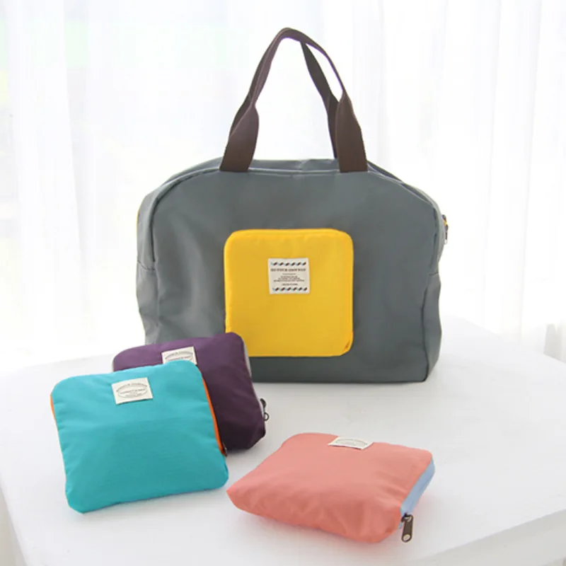 

Folding Waterproof Reusable Eco Shopping Travel Shoulder Bag Pouch Tote Handbag Women Travel Bags