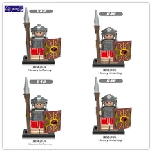 Haogale 100 шт. XH648 древнеримская армия герой строительных блоков Спарта Тяжелая инфаантность средневековые Рыцари супер герой детские игрушки