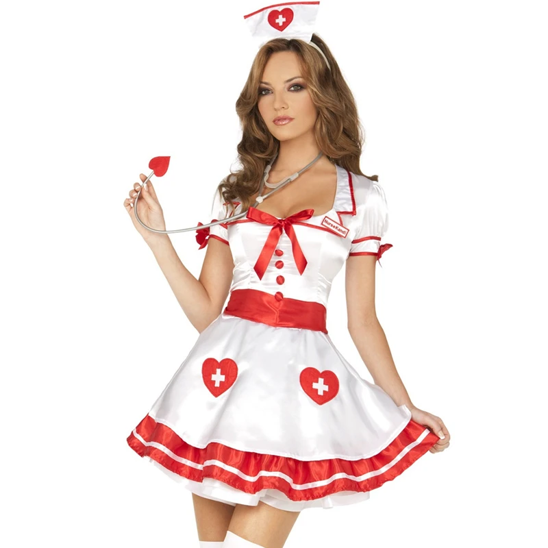 

Adult Fantasia Nursing Uniforms Women Medical Naughty Costume Devil Sexy Nurse Costumes HalloweenRole-playing game clothing