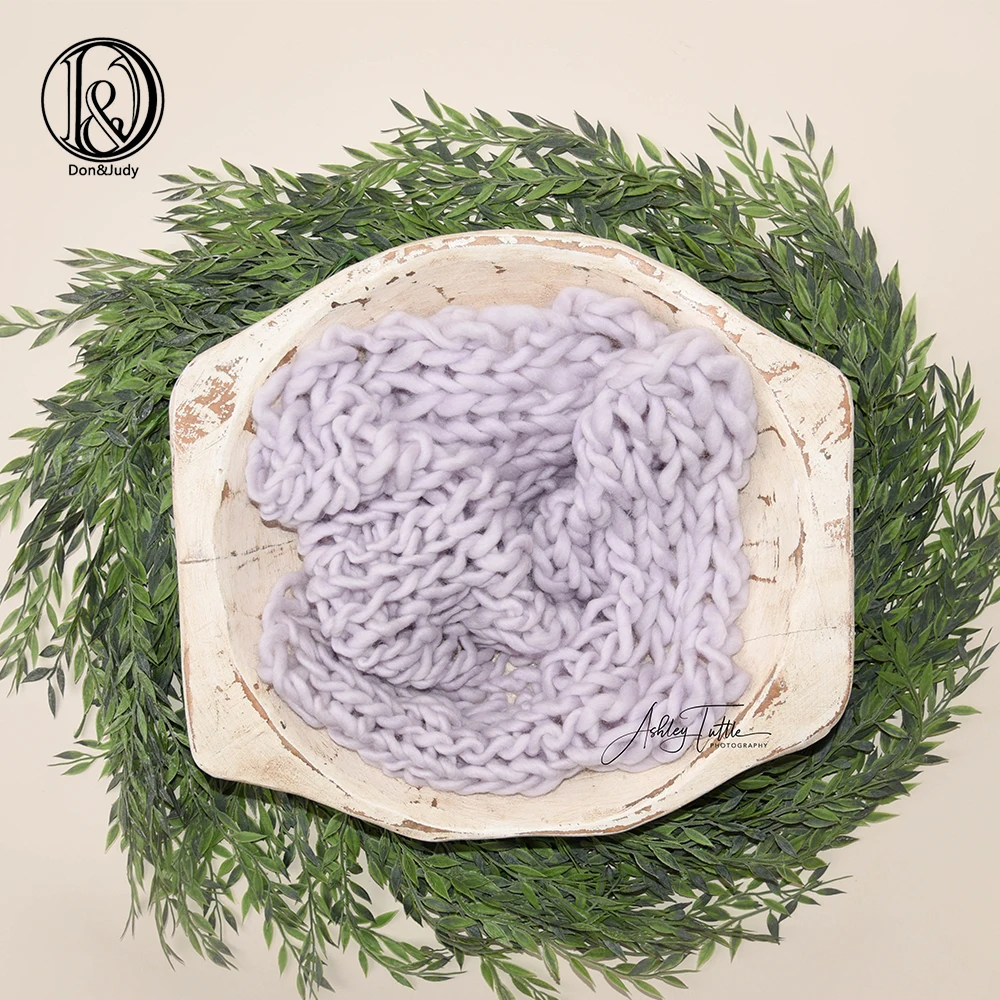 

Don&Judy 100% Wool Handcraft Blanket Basket Stuffer Filler Photo Shoot Baskets Accessories For Studio Newborn Photography Props