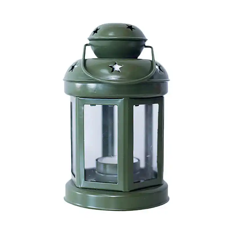 Candle windproof lamp Christmas European Wrought Iron Windproof Lamp Christmas Candle Decorative Candlestick #2n9 (3)