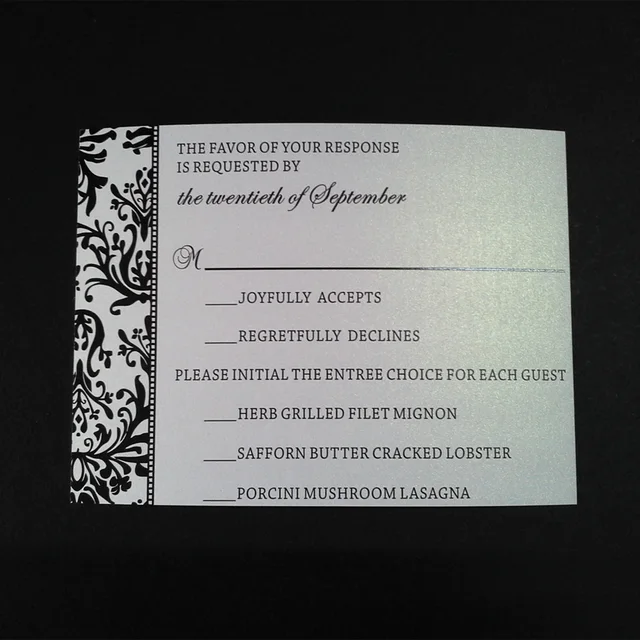 blank rsvp cards
