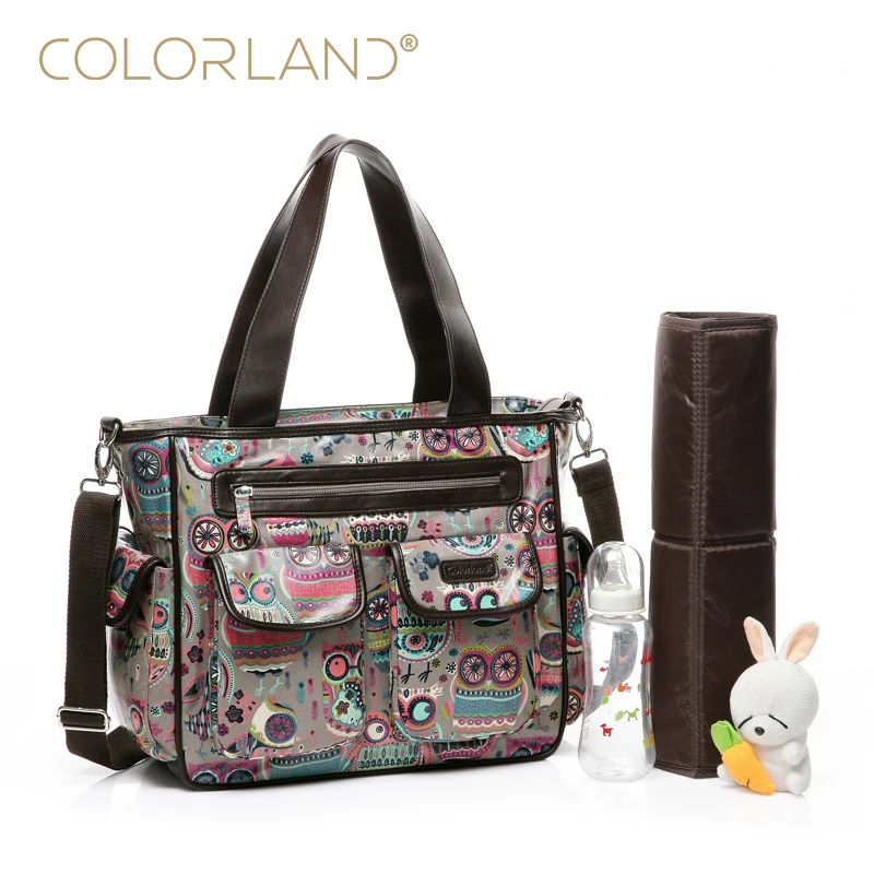 COLORLAND Designer Baby Diaper Bags for Mom Brand Nappy Maternity Bag for Stroller Baby Care Bag ...