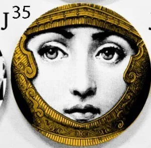 Красивые тарелки fornasetti Керамическая Настенная декоративная тарелка Креативный дизайн классический элегантный Бар Отель домашний декор - Цвет: II