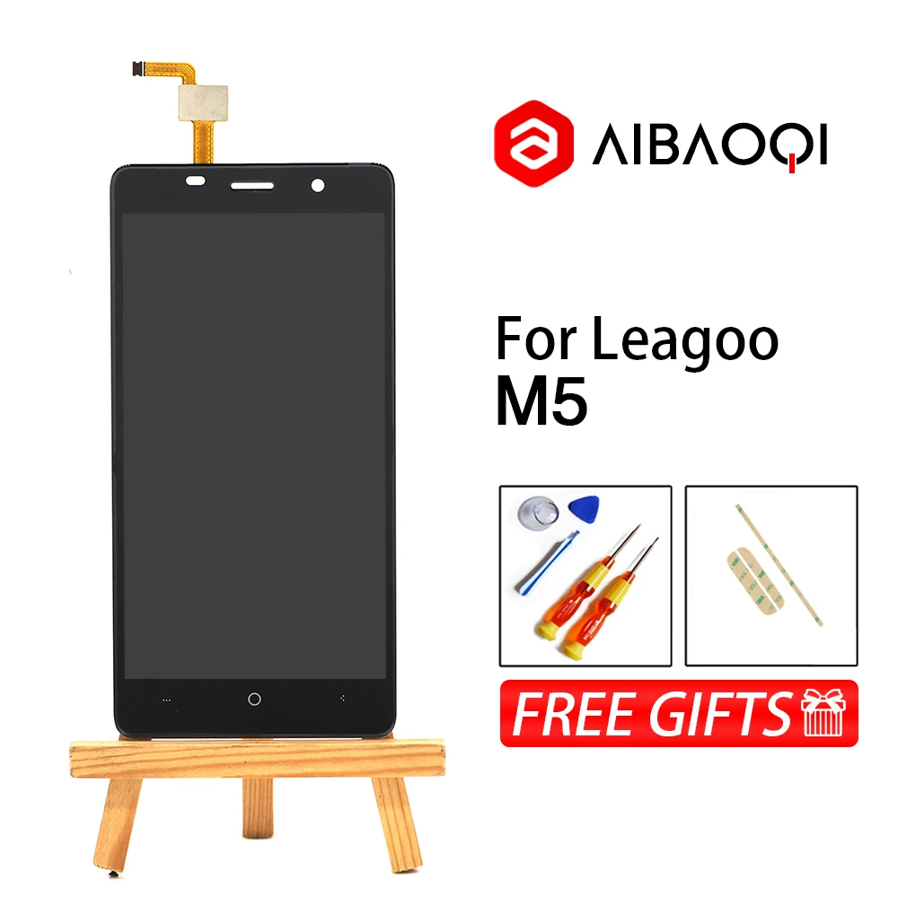 AiBaoQi 5,0 дюймовый сенсорный экран+ 1280x720 ЖК-дисплей в сборе Замена для телефона Leagoo M5