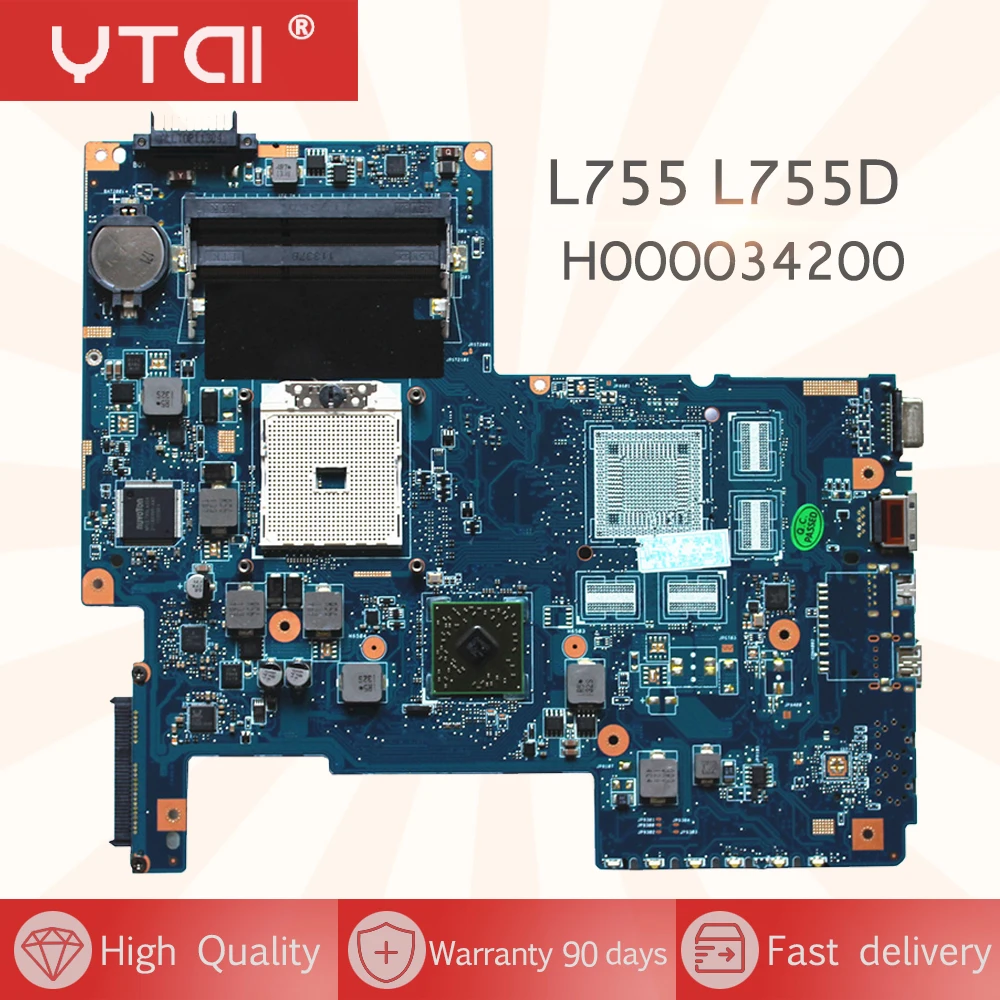 

H000034200 for Toshiba satellite L755 Motherboard L775D Laptop MotherboardSocket FS1 08N1-0N93J00 100% tested intact