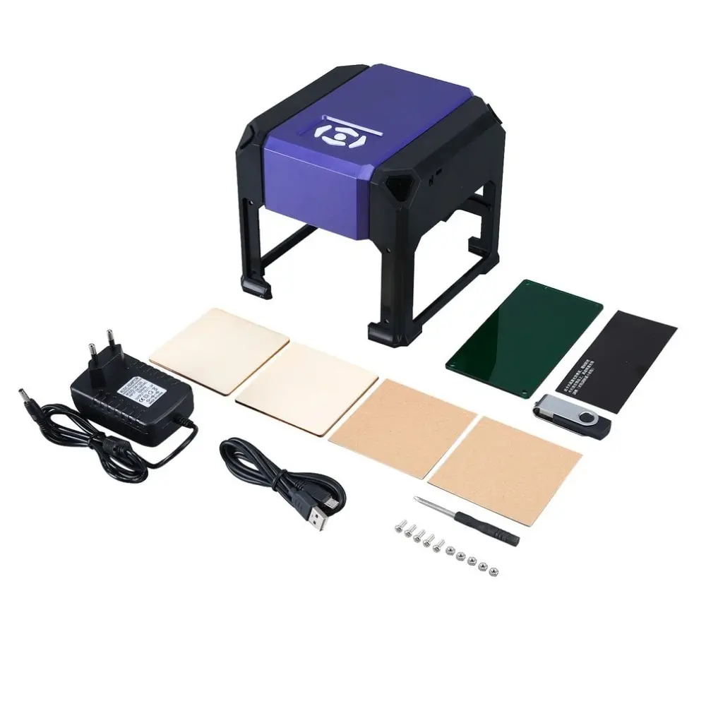 

Newest K5 2000mW USB Laser Engraver Logo Engraving Machine Mark Printer Cutter Laser Carving Machine Woodworking Tool EU Socket