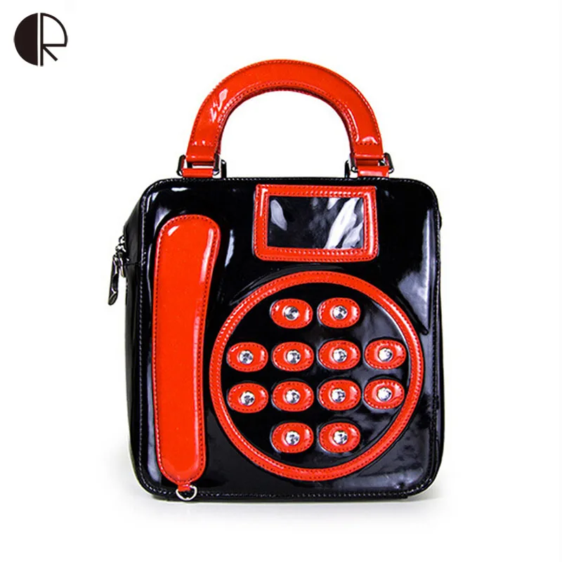 New Arrival Rock Style Women Handbag Telephone Shape Bag Bags For