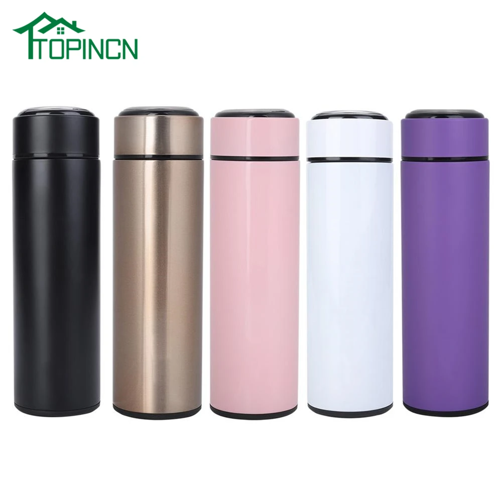 

TOPINCN Stainless Steel Vacuum Thermos Cup Tea Coffee Water Bottle Black Whiat Purple Pink Gold Car Office Travel Insulated Cup