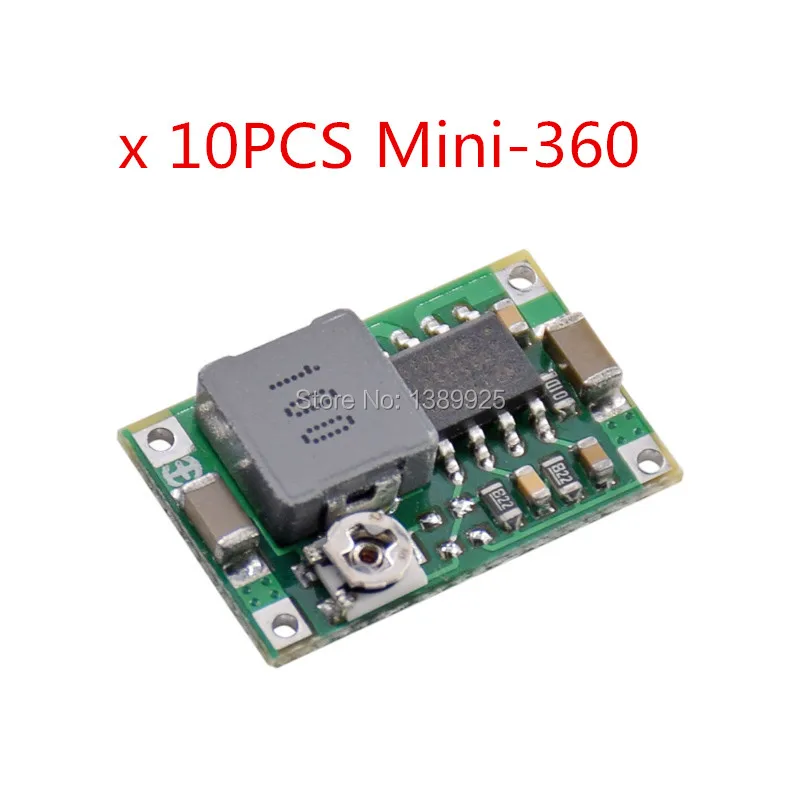 10 шт. mini360 мини-360 DC-DC HM понижающий преобразователь Подпушка Питание модуль 4.75-23 В К 1-17 В 340 кГц ультра-малых для Arduino