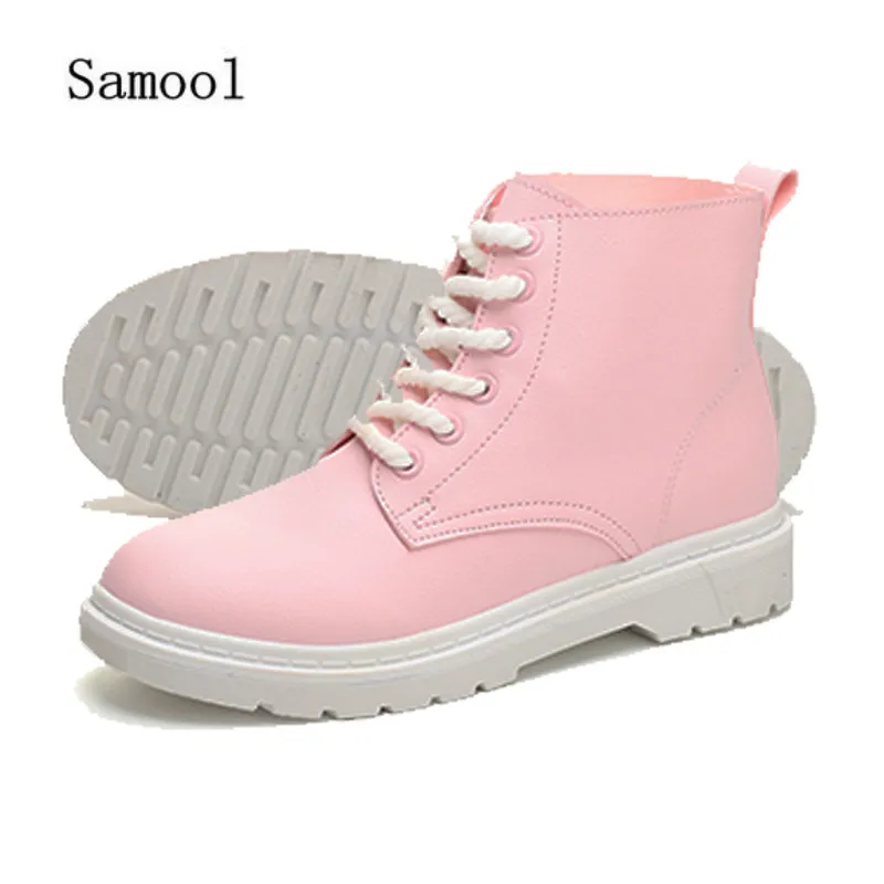 

SAMOOL 2017 Autumn And Winter Solid Martin Boots Women Outdoor Boots Students Fashion Casual Shoes High Increasing High Top