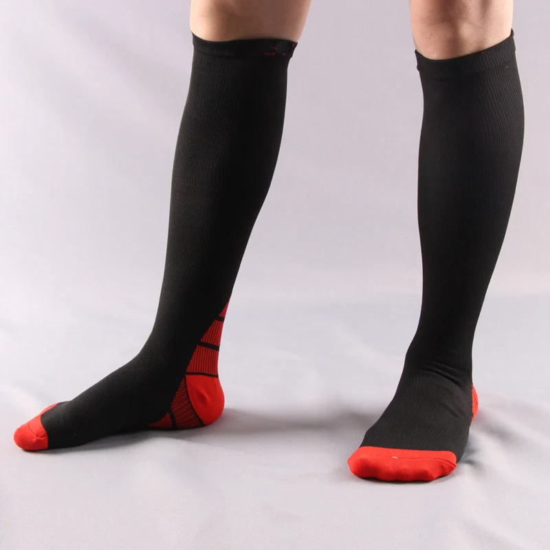 6 пара/лот мужские и wo мужские Компрессионные носки градиентное давление циркуляция анти-фатигу колено высокие ортопедические поддерживающие чулки