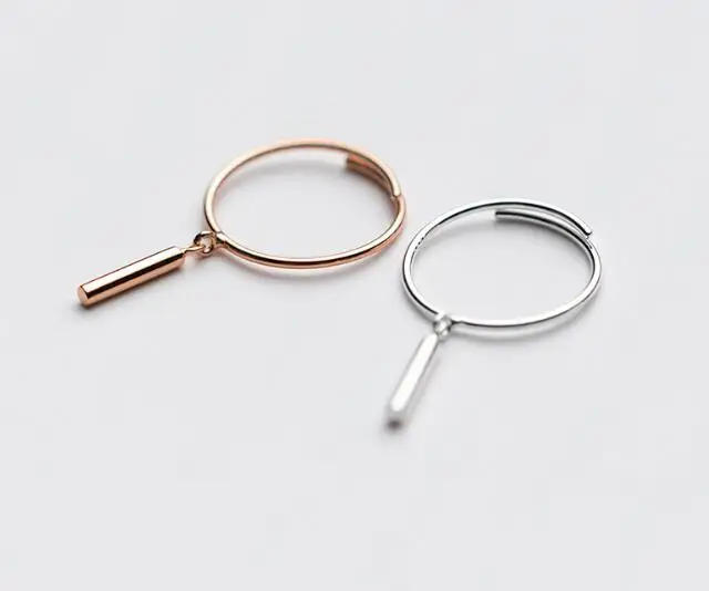 (Так тонкий) size5.25-Size5.5 Мода 1 шт. REAL.925 стерлингового серебра fINE jEWELRY прямо бар