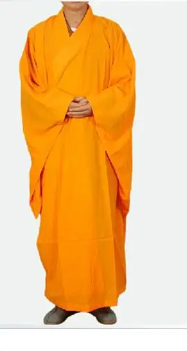Унисекс Желтый buddhistabbot монашеский халат медитация настоятельница, монахиня платье Кунг Фу haiqing