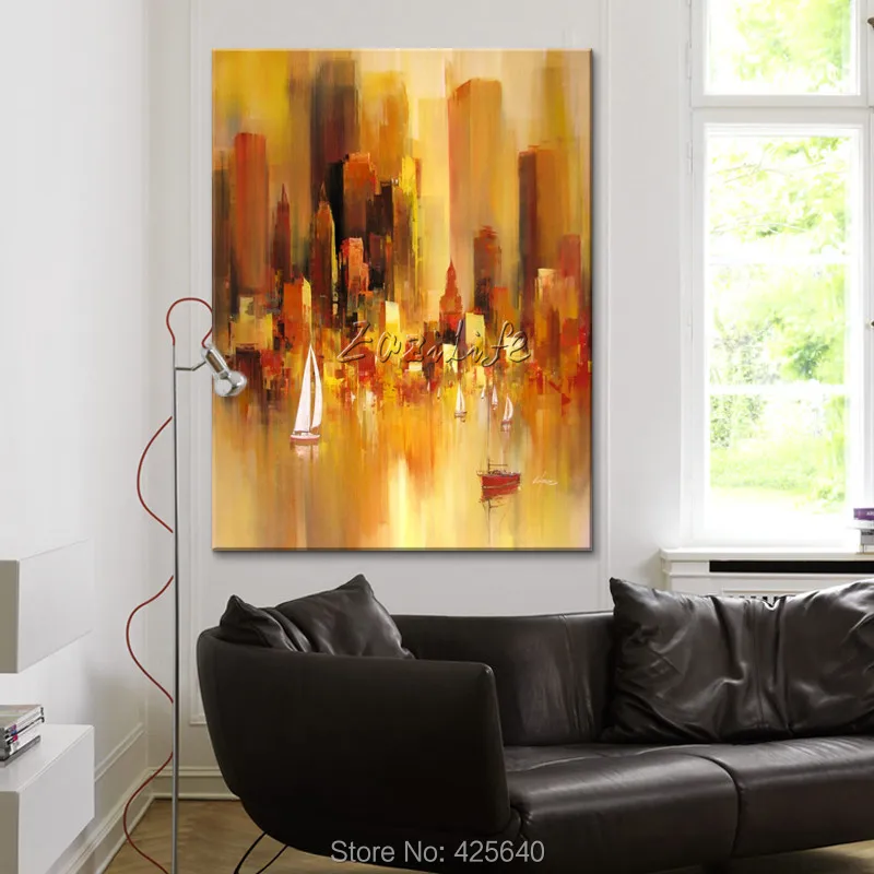 

New York City Painting Home Decor Home Decoration Oil painting Wall Pictures for living room Home Decor paint Wall art paint 5