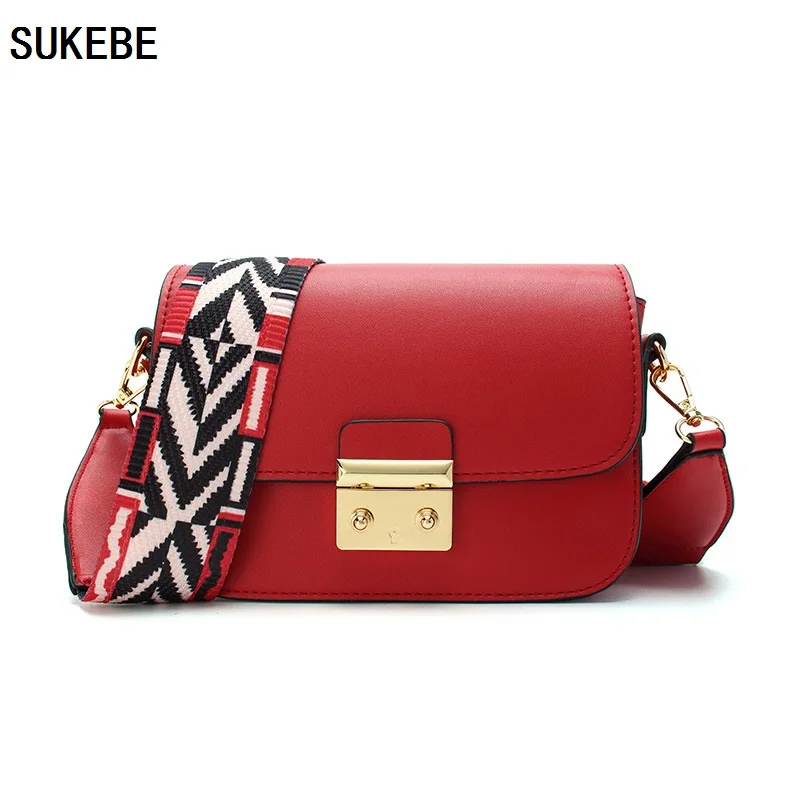 SUKEBE New Small Strap Women Bag PU Leather Women Messenger Bags Crossbody Designer Ladies ...