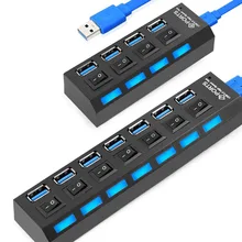 USB 3.0 HUB 4/7 Ports Portable Micro HUB With Power Adapter For PC High Speed 5Gbps USB Splitter HUB