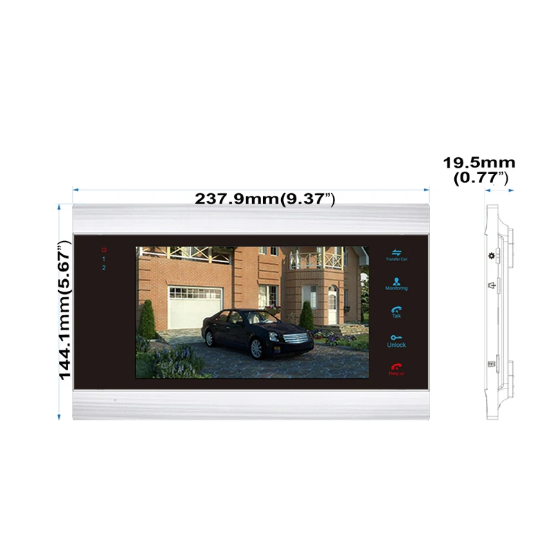 

Door Intercom 7 inch Wired Video Door Phone Monitor With TFT HD LCD Display Touch Screen 800X480 Support SD card